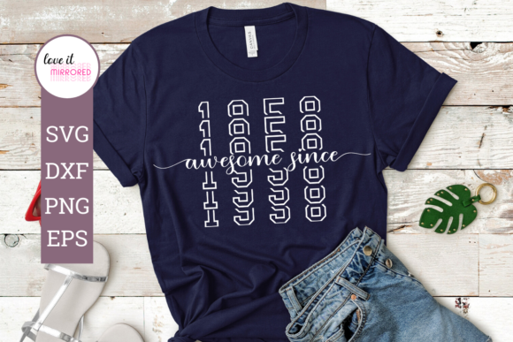 Awesome Since 1958 Mirror Word: Graphics and Crafts in One