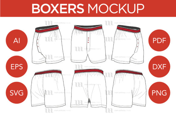 Boxers - Mockup Template Graphics
