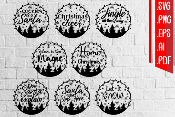 Christmas Text Rounded: Graphics for Crafts