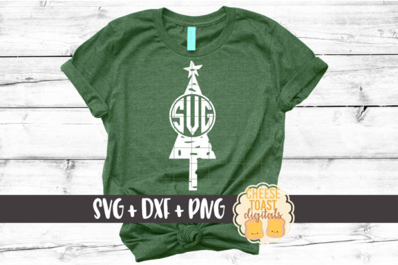 Distressed Christmas Tree Monogram Frame