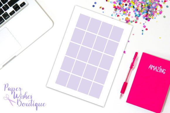 Erin Condren Full Boxes Template: Graphics and Print Templates