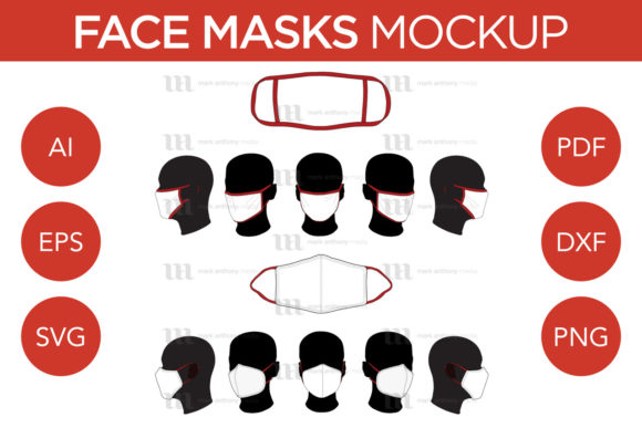 Face Masks - Vector Mockup Template