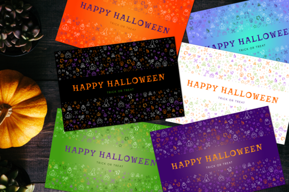 Happy Halloween Greetings Set Graphics