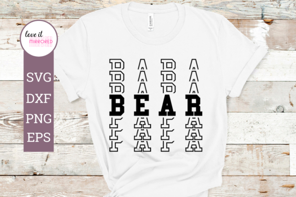 Papa Bear Mirror Word Design
