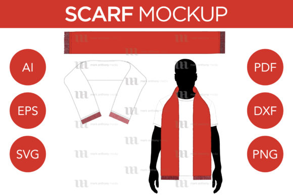 Scarf Scarves - Mockup and Template