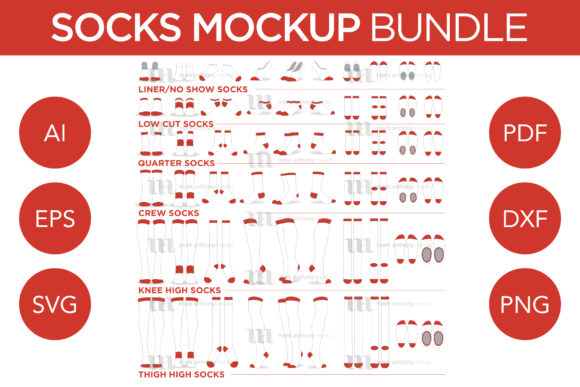 Socks Bundle - Mockup Template