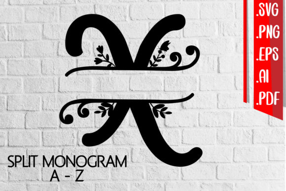 Split Monogram Letter a-Z Version 01