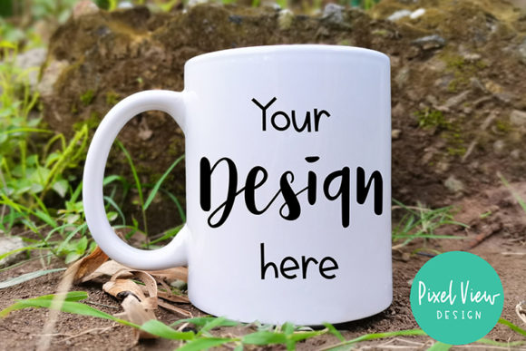 White Coffee Mug Mockup I Outdoor: Graphics and Mugs Amp